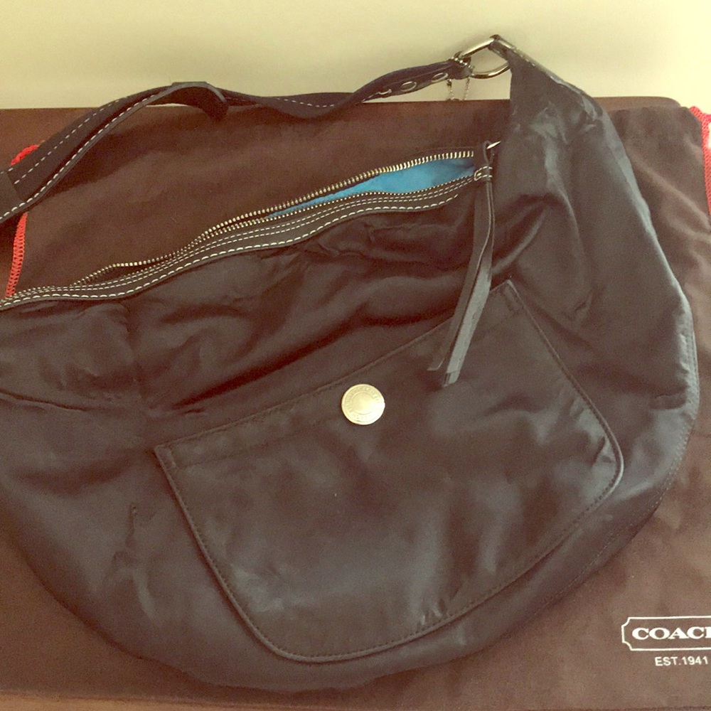 Nylon Black Coach Hobo Bag